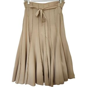 Last Tango Beige A-Line Skirt Made In USA Minimalist Quiet Luxury Size Small